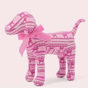 PINK Victoria's Secret Pink Knit Dog Plush